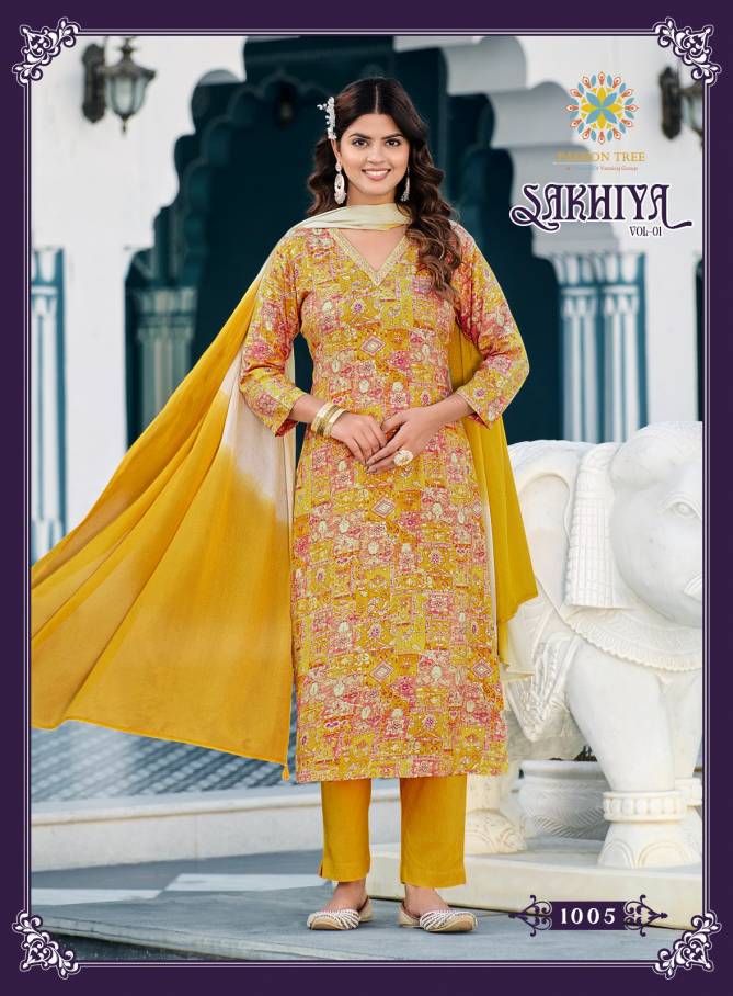Sakhiya Vol1 By Passion Tree 1001 To 1008 Kurti wholesale price in Surat
