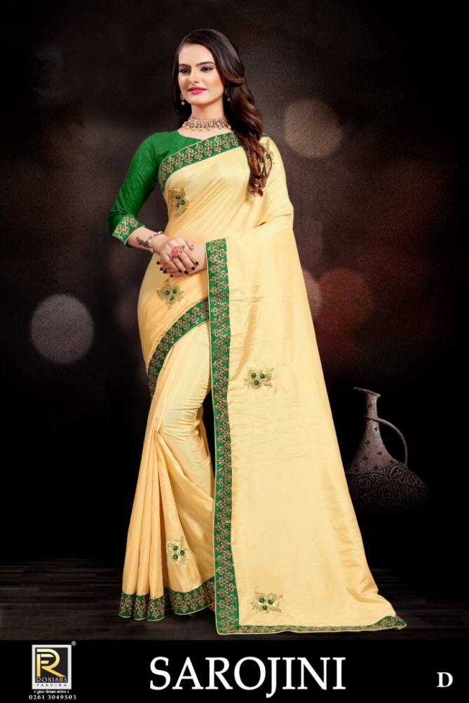 Ronisha Sarojini 2 Fancy Ethnic Wear Crepe Silk Latest Designer Saree Collection
