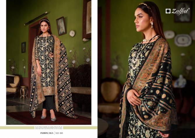 Zulfat Raabia Wool Pashmina Dress Material Collection

