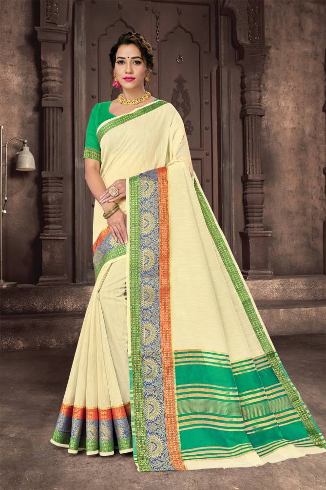 Sangam Katha Designer Ethnic Wear Cotton Handloom Printed Saree Collection
