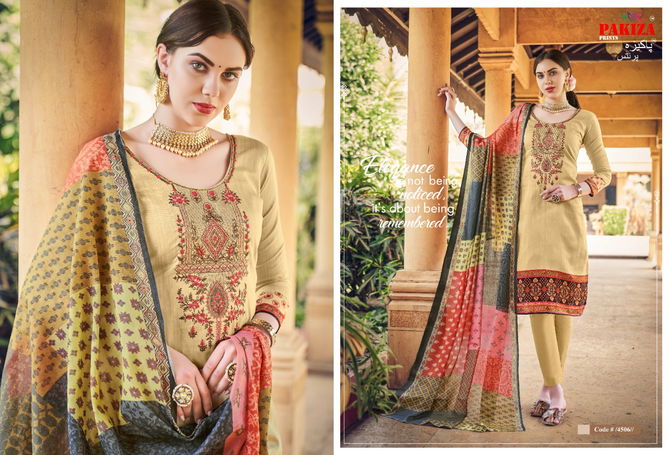 Pakiza Sana Safinaz 45 Latest Fancy Designer Heavy Casual Wear Embroidery Kashmiri Heavy Neck Work Dress Material Collection
