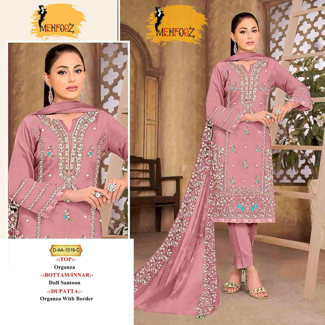 AA 1019 By Mehfooz Pakistani Salwar Suit Wholesalers In Delhi