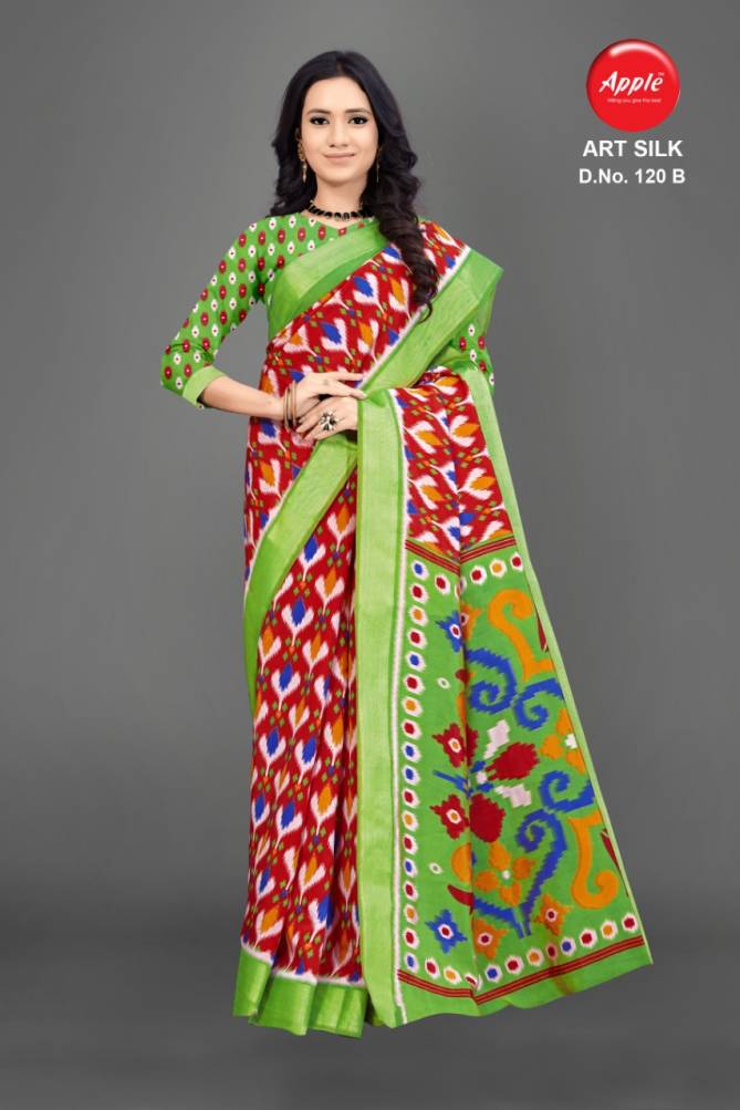 Apple Art Silk 120 Exclusive Designer Regular Wear Art Silk Saree Collection
