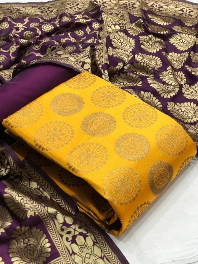 Banarasi Silk Dress 30 Latest Designer  Casual Wear Dress Material Collection