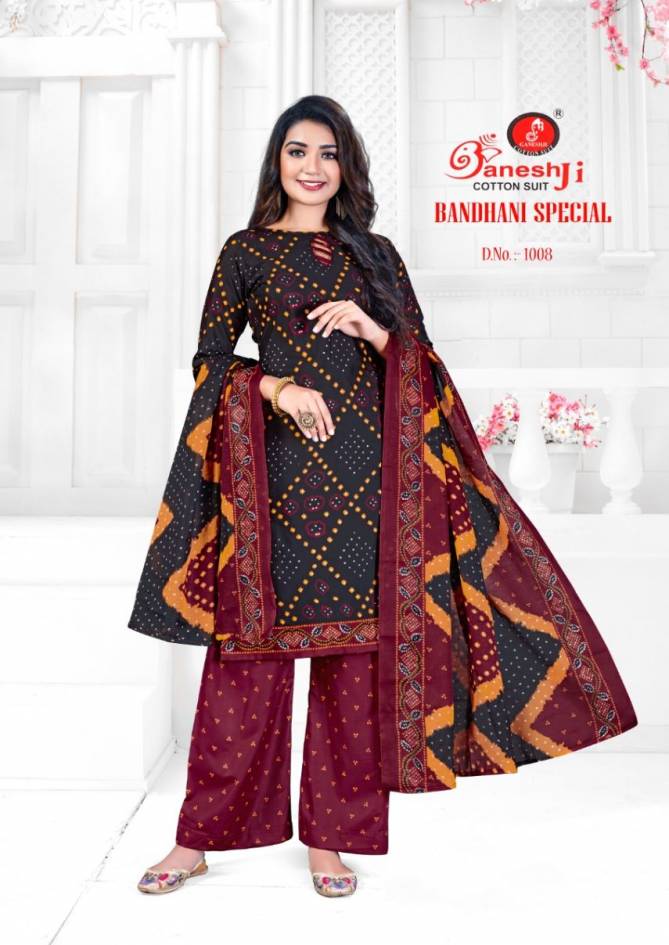 Ganeshji Bandhani Special Casual Daily Wear Cotton Printed Dress Material Collection