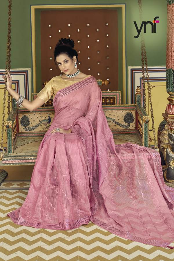 Ynf Ellmera Latest Fancy Ethnic Wear Cotton Weaving Designer Saree Collection