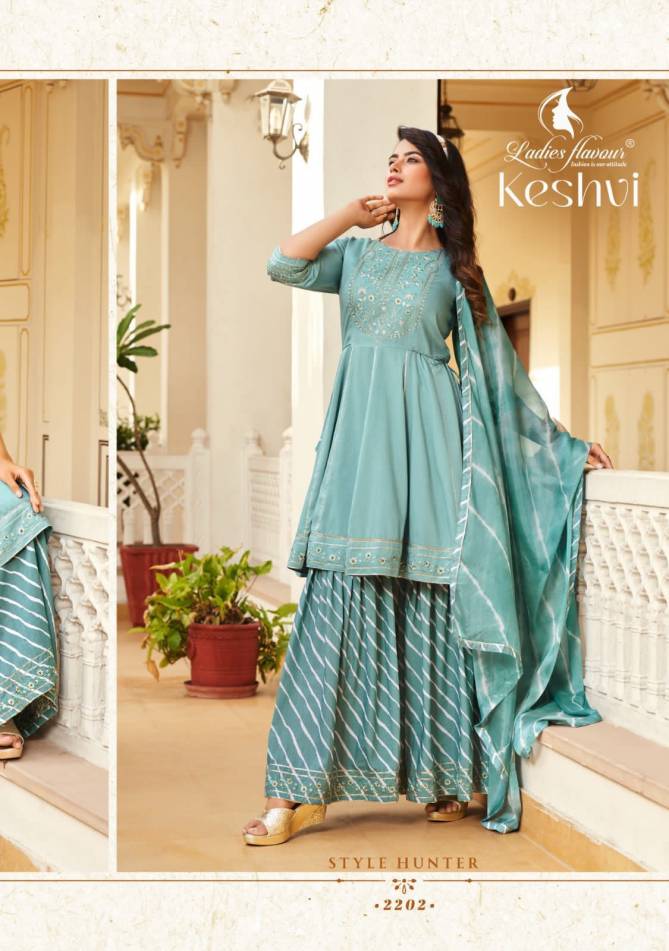 Keshvi By Ladies Flavour Sharara Readymade Suits Catalog