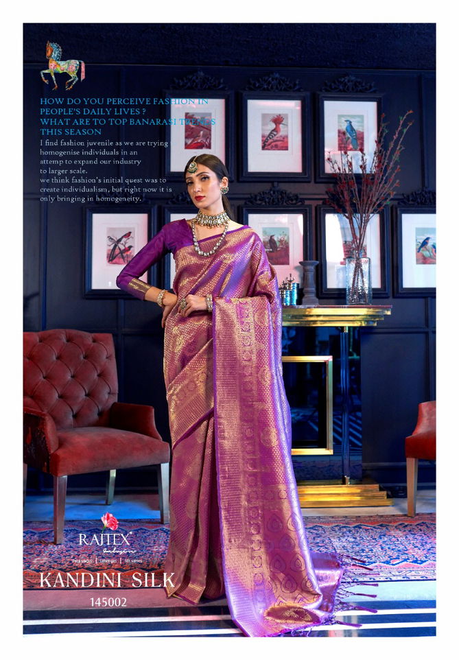 Rajtex Kandini Silk Latest Designer Rich Look Stylish Saree Collection 