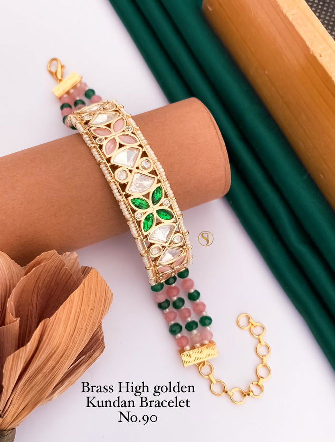 Brass Golden Kundan Bracelets Suppliers in India