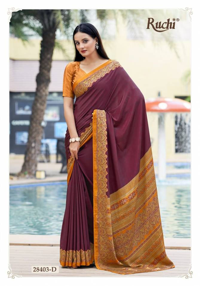 Vivanta Silk 27th Edition By Ruchi Crepe Silk Saree Order In India