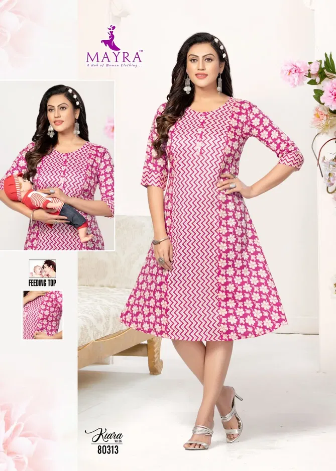 Mayra Kiara Vol 6 Printed Feeding Kurti Catalog
