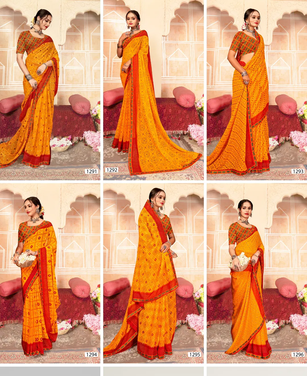 Hanaya Vol 2 By Vallabhi Georgette Bandhani Printed Saree Orders In India