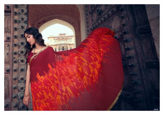Kashvi Tamanna Silk Latest Fancy Designer Casual Wear Printed Weightless With Border Saree Collection
