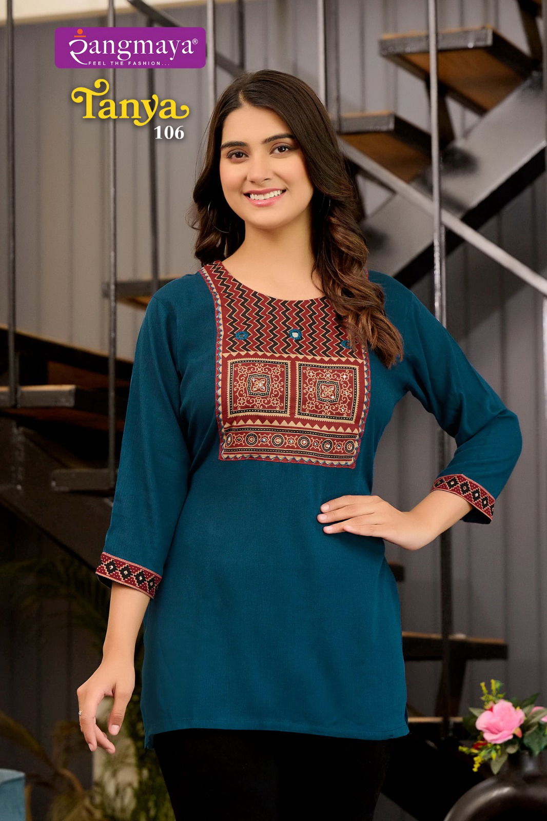 Tanya By Rangmaya Rayon Tunic Ladies Top Suppliers In India