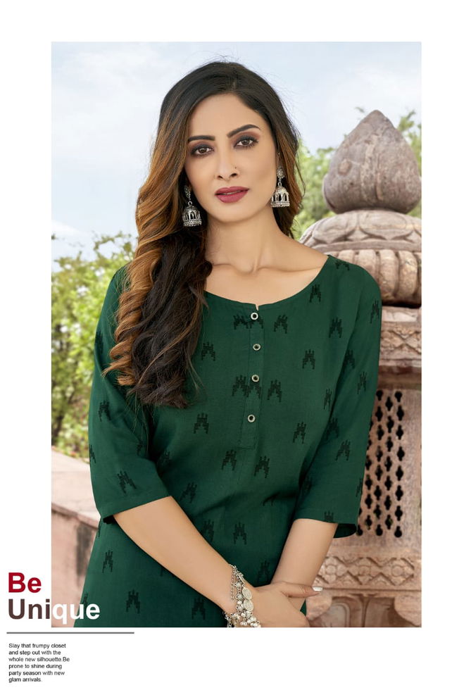 Zoori Akshara 5 Latest fancy Regular Wear Rayon Printed Kurtis Collection