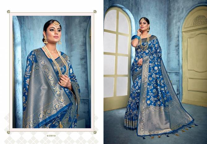 Vellora Vol 13 Kalakari Banarasi Silk Designer Partywear Saree Collections