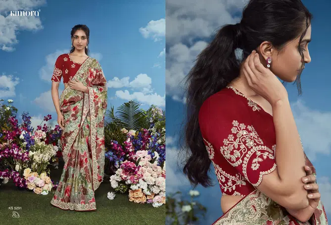 Baghicha By Kimora Brasso Designer Saree Suppliers In India