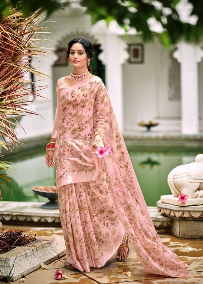 Kashvi Flora Sonakshi Satin Patta Fancy Ethnic Wear Chiffon Printed Saree Collection
