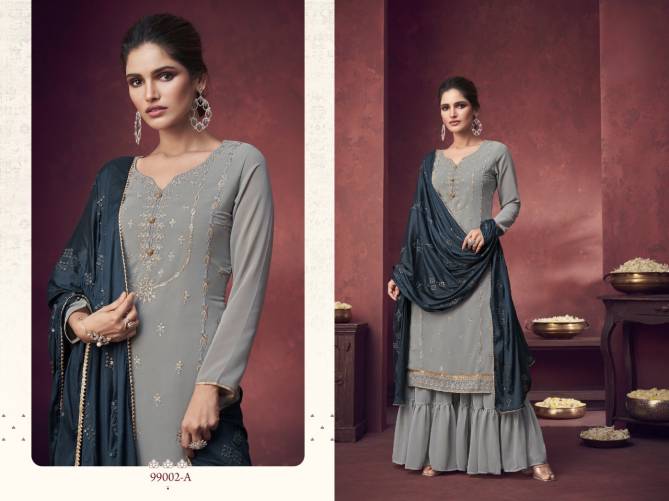 S 99002 New Heavy Wedding Wear Georgette Embroidery Designer Salwar Kameez Collection