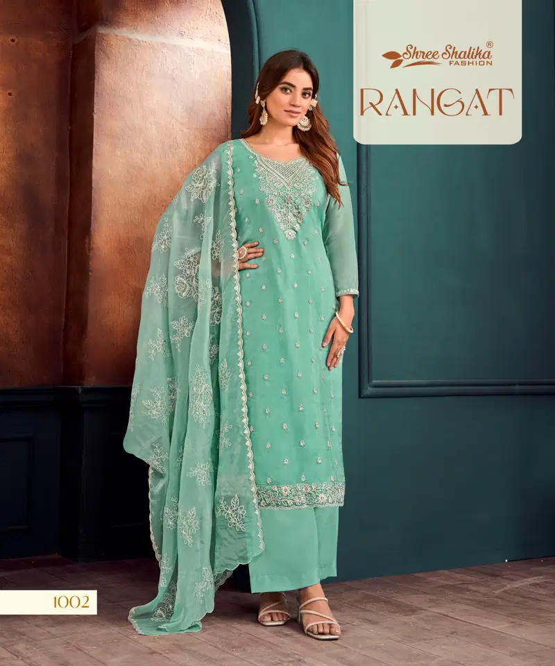 Rangat By Shree Shalika Organza Designer Salwar Kameez Wholesale Price