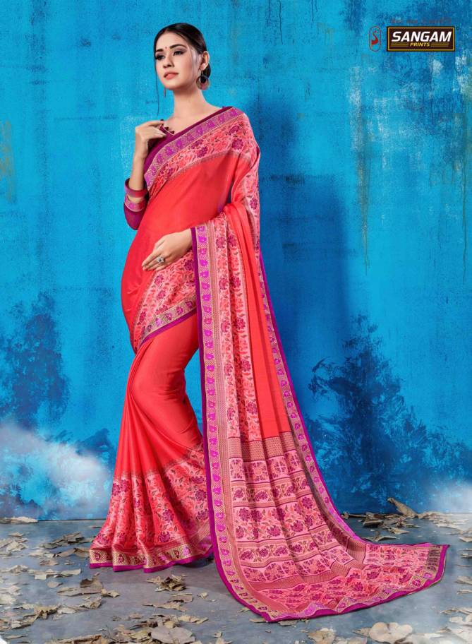 Sangam Vichitra Latest Fancy Regular Casual Wear Printed Rangoli Silk Sarees Collection
