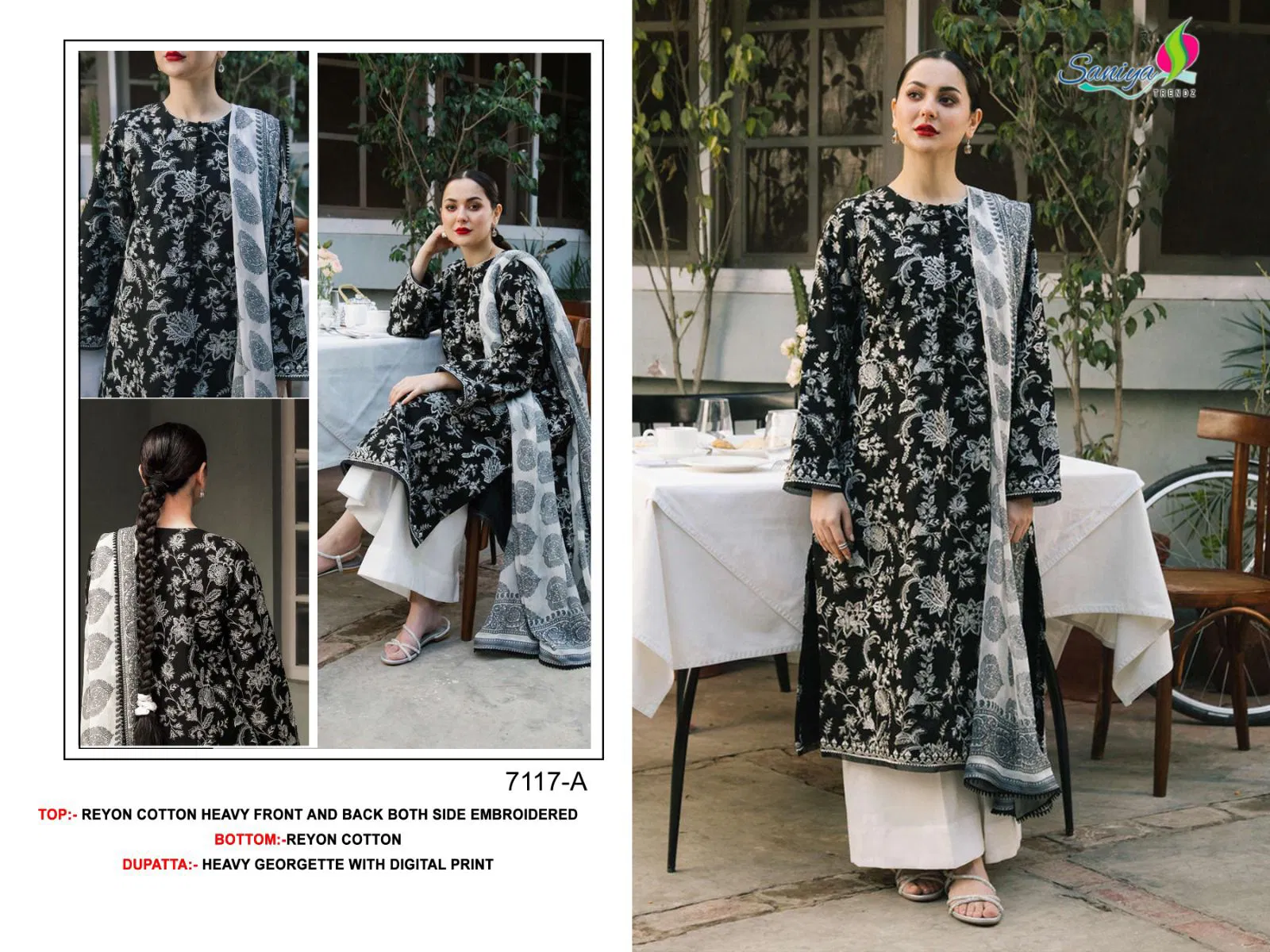 7117 A To D By Saniya Rayon Pakistani Salwar Kameez Wholesale Shop In Surat