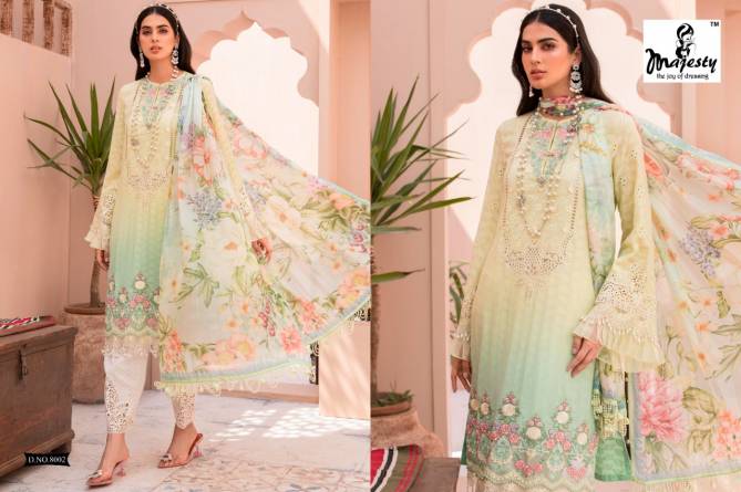 Majesty Maria B Lawn 8 Latest fancy Designer Festive Wear jam silk cotton digital print Pakistani Salwar Suits Collection
