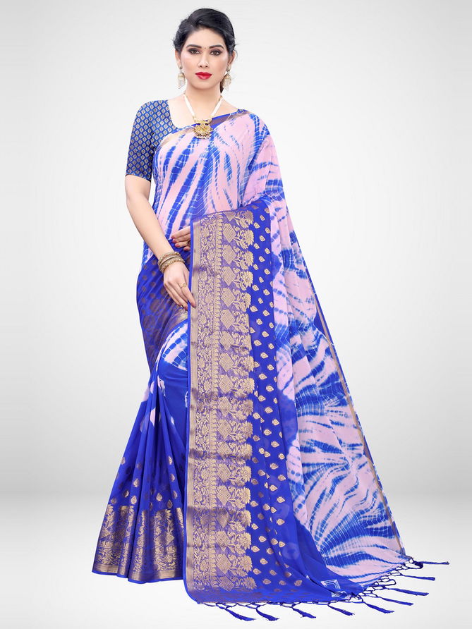 Amber Latest Designer Casual Wear Georgette Saree Collection 