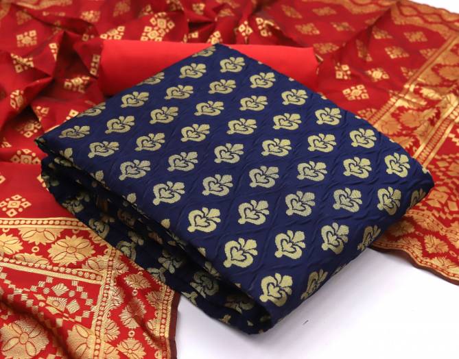 Rnx Banarasi Bubbles 3 Latest Fancy Casual Wear Banarasi Silk Dress Material Collection
