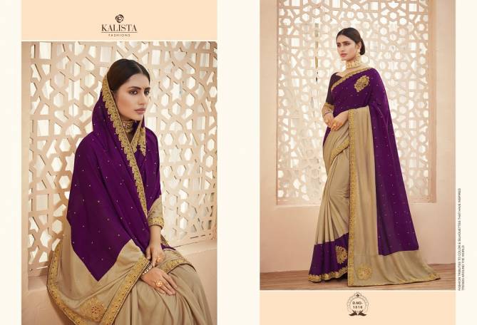 Kalista Timex Fancy Festive Wear Vichitra Silk Designer Saree Collection