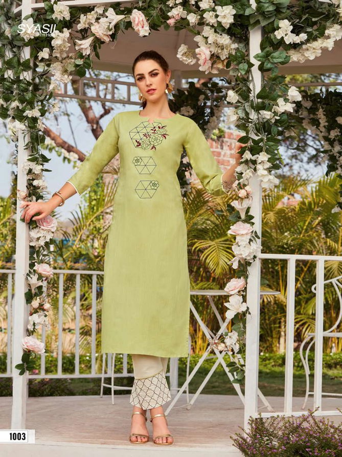 Syasii Magical Beauty Latest Fancy Designer Casual Wear Long Kurtis  With Bottom Collection
