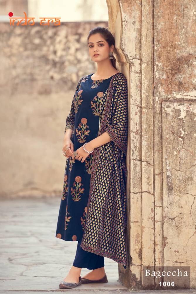 Indo Era Bageecha Cotton Printed Ethnic Wear Ready Made Salwar Suit Collection