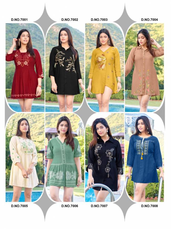 BOLD V Raaji Viscose Rayon Designer Ladies Top Catalog
