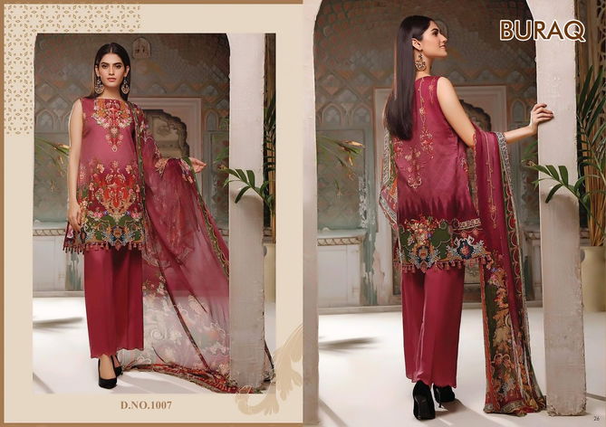 Agha Noor Buraq Exclusive Latest Festive Wear Jam Satin Pakistani Dress Material Collection
