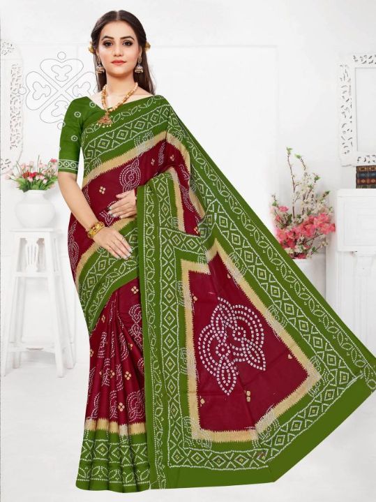 Smc Bandhani Queen Regular Wear Cotton Printed Designer Saree Collection
