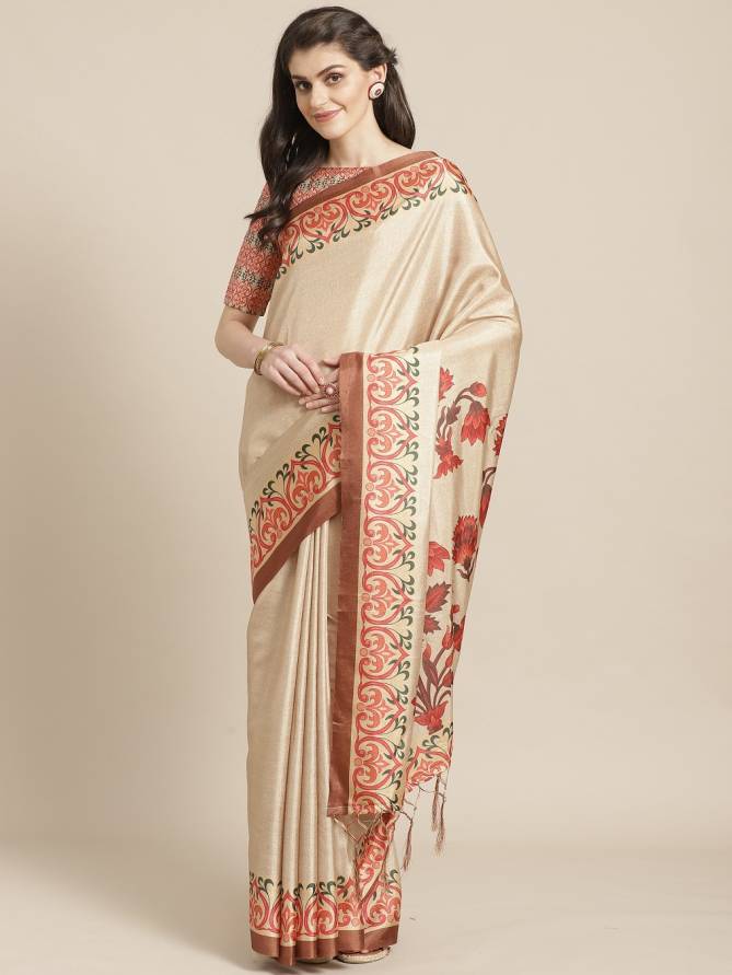 Suman Latest Collection Of Designer Printed Silk Party Wear Saree 