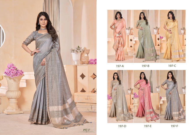 Sumitra 197 A To F Linen With Gota Coding Work Border Saree Orders In India