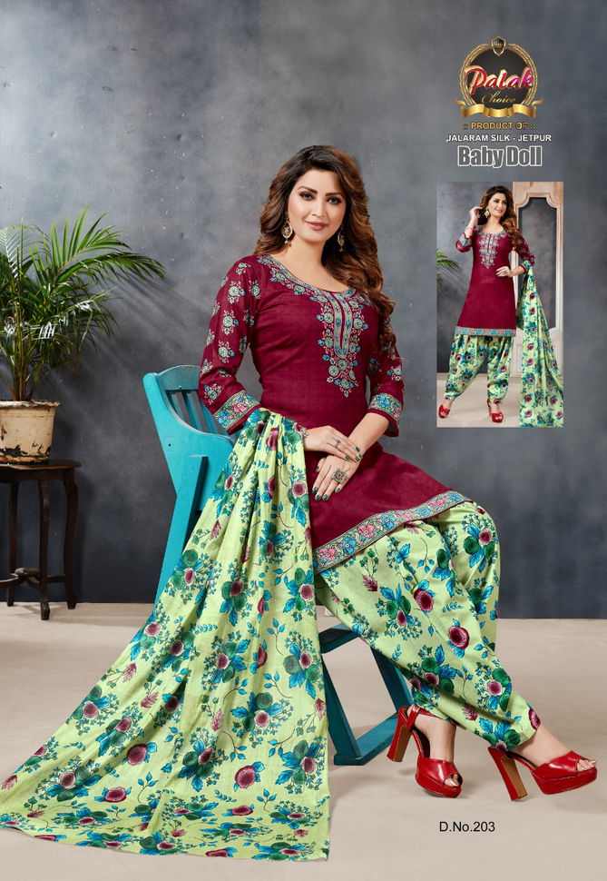 Palak Baby Doll Vol 2 Latest Designer Pure Printed Cotton Dress Material Collection