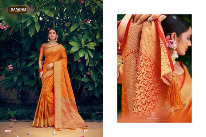 Sangam Navratan Heavy Festive Wear Patola Silk Latest Designer Saree Collection
