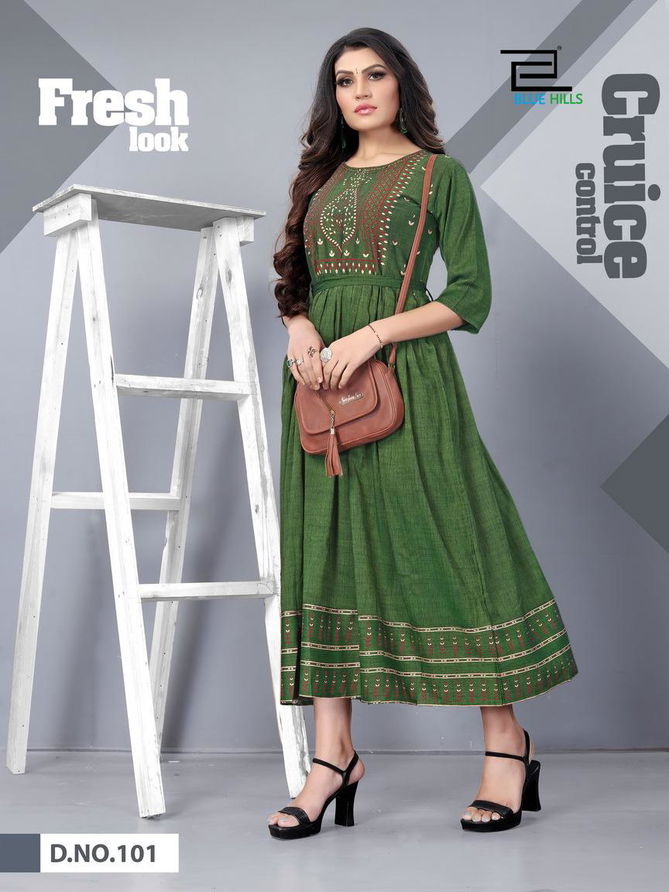 VEE FAB SHIVI Fancy Designer Ethnic Wear Heavy Rayon Two Tone Anarkali Kurtis Collection