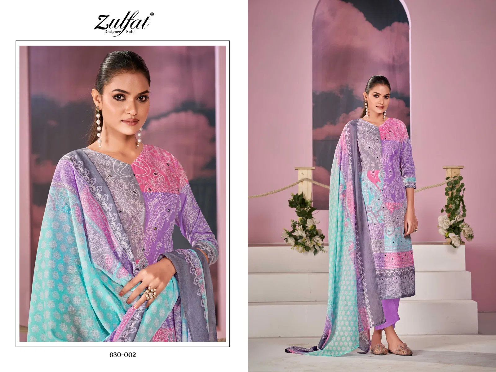 Summer Breeze Zulfat Cotton Printed Designer Dress Material Wholesale Online