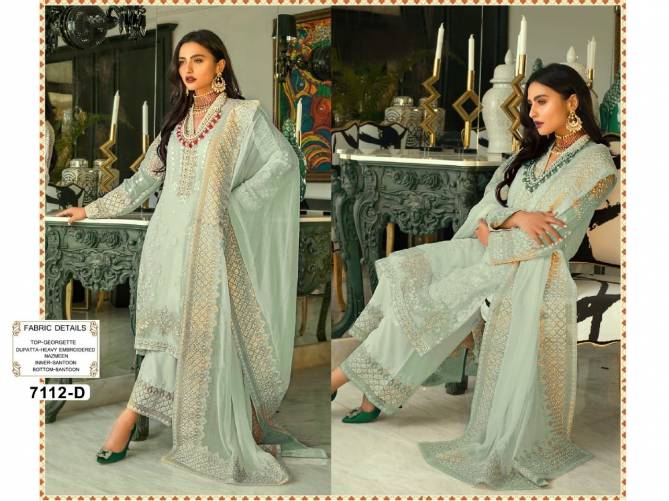 Suhani 7112 Designer Heavy Festive Wear Georgette With Hevey Embroidery Work Salwar Kameez Collection
