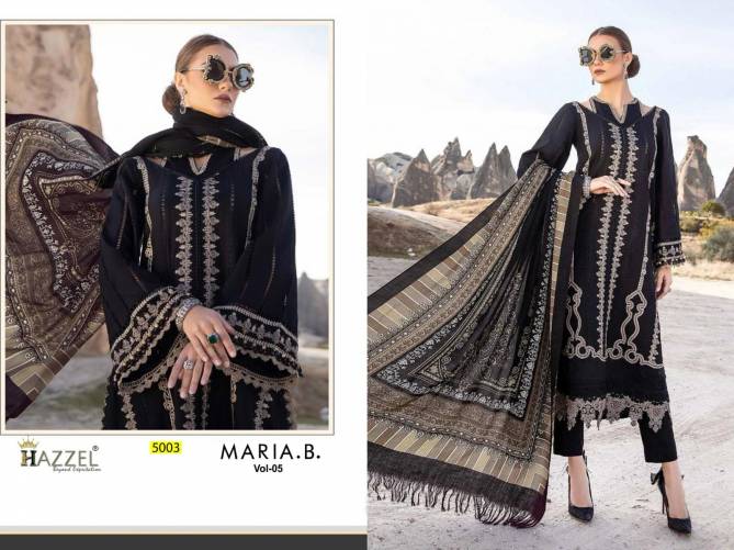 Mariab Embroidered 05 By Hazzel Rayon Cotton Pakistani Suits Wholesale Price in Surat
