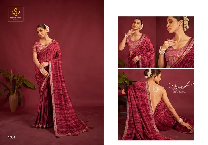 Shakunt By Shubh Shree Velvet Tusser Silk Designer Sarees Orders In India