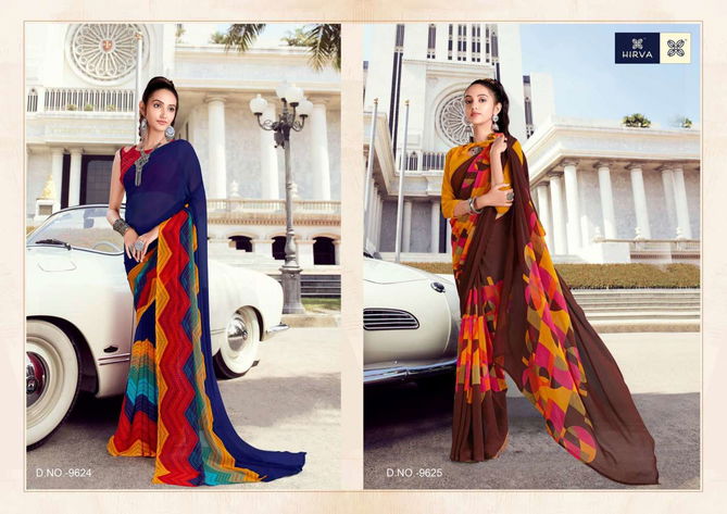 Hirva Saheli 7 Georgette Printed Ethnic Wear Designer Sarees Collection
