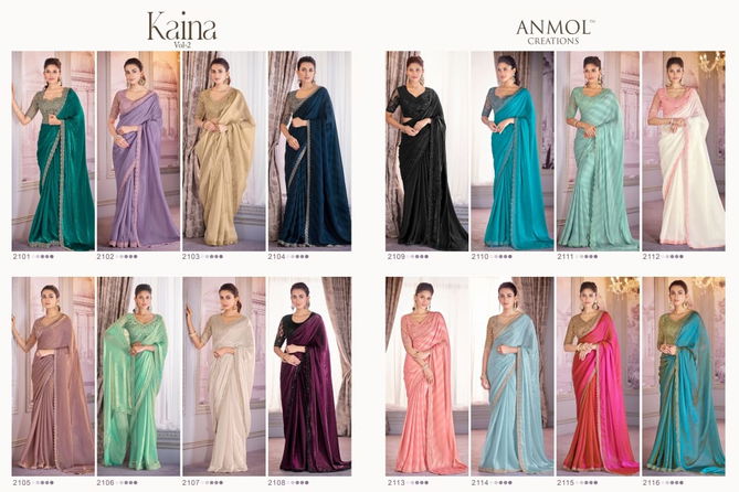 Kaina Vol 2 By Anmol Embroidery Saree Suppliers In India