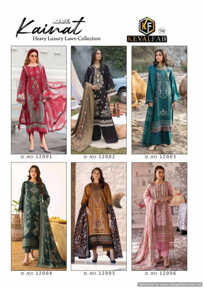 Kainnat Vol 12 By Keval Printed Lawn Cotton Pakistani Dress Material Orders In India
