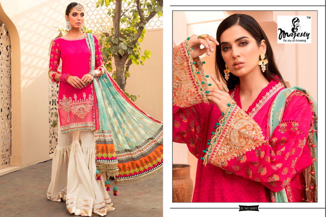 Majesty Maria B Lawn 8 Latest fancy Designer Festive Wear jam silk cotton digital print Pakistani Salwar Suits Collection
