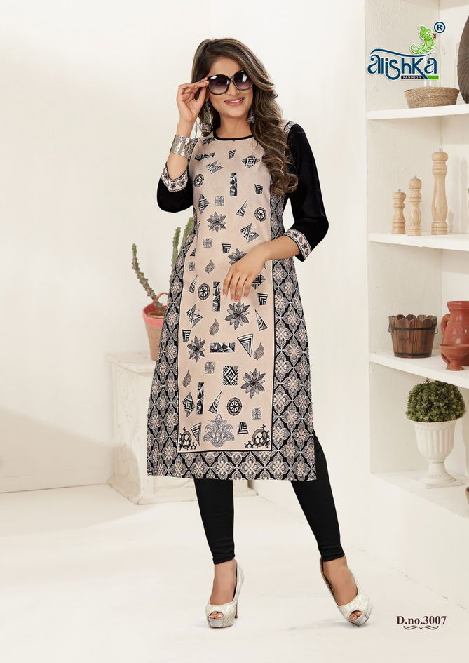 Alishka Beliza 3 New Designer Printed Rayon And Crape Kurtis Collection 