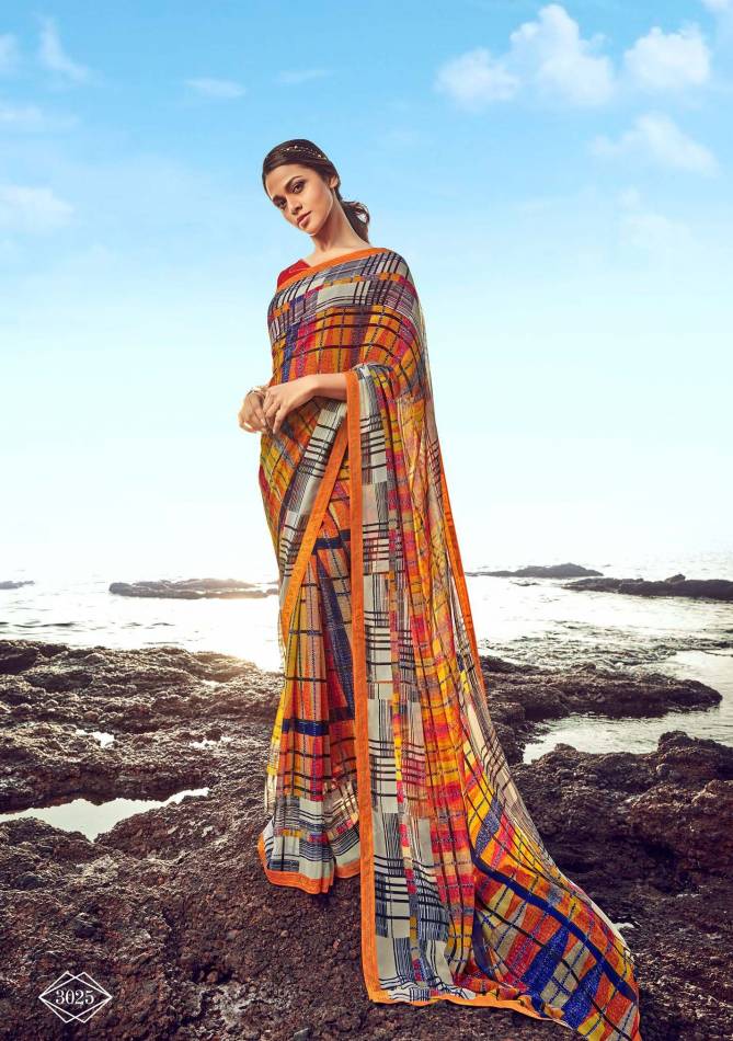 Hirva Glamour latest Fancy Regular Casual Wear Georgette Printed Sarees Collection
